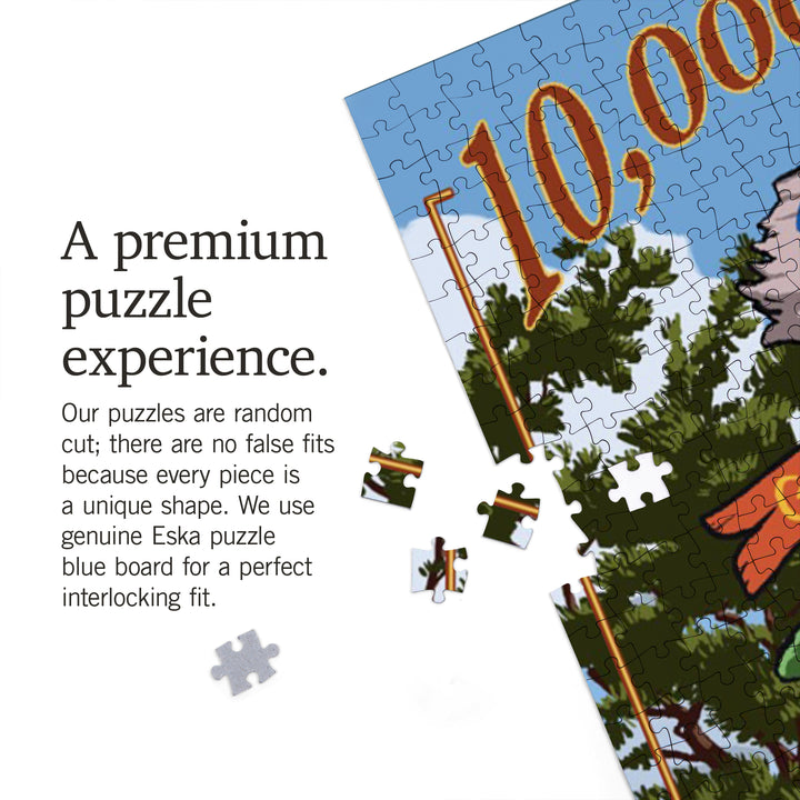Minnesota, 10,000 Lakes, Destinations Sign, Jigsaw Puzzle