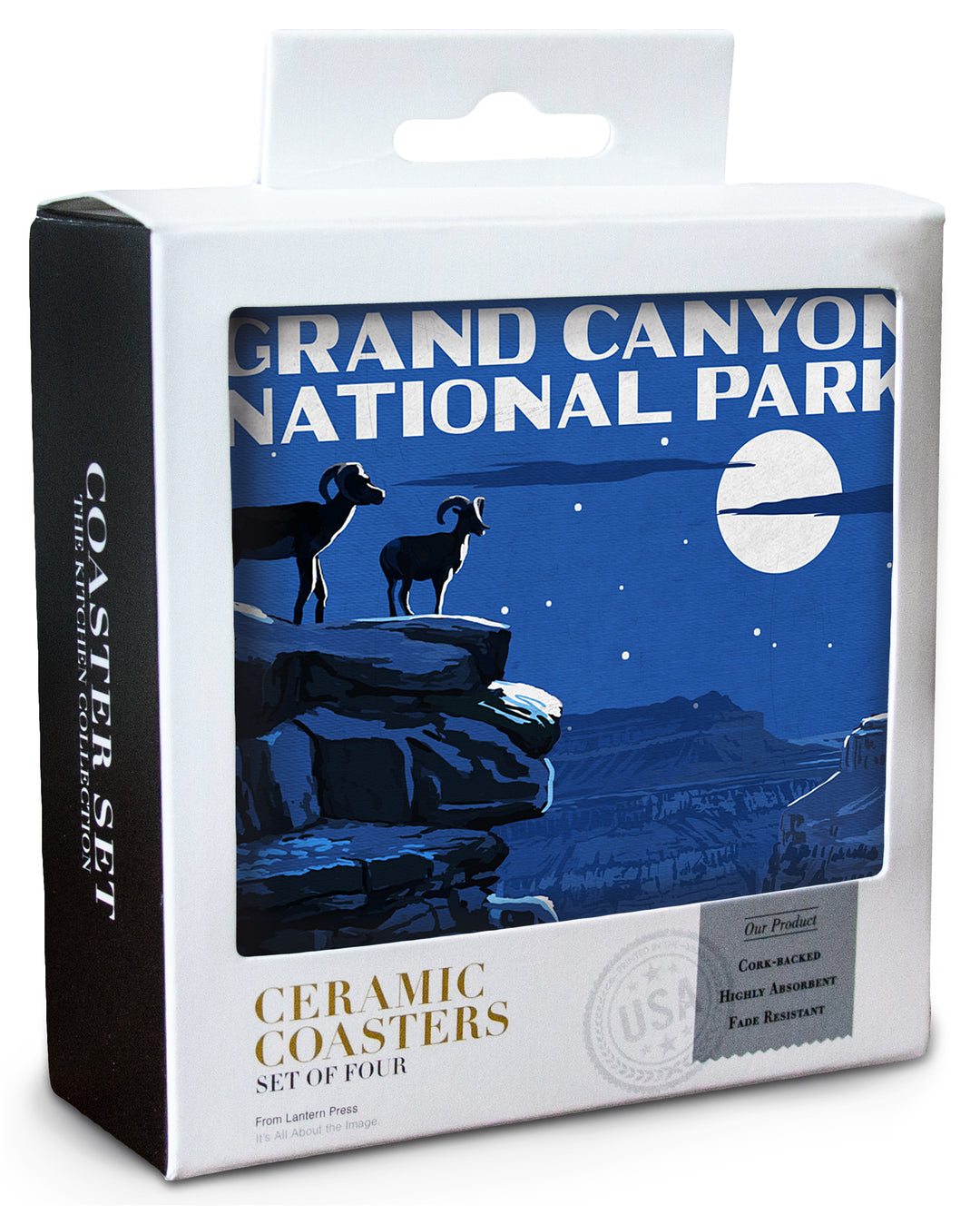 Grand Canyon National Park, Arizona, Night Scene, Coaster Set