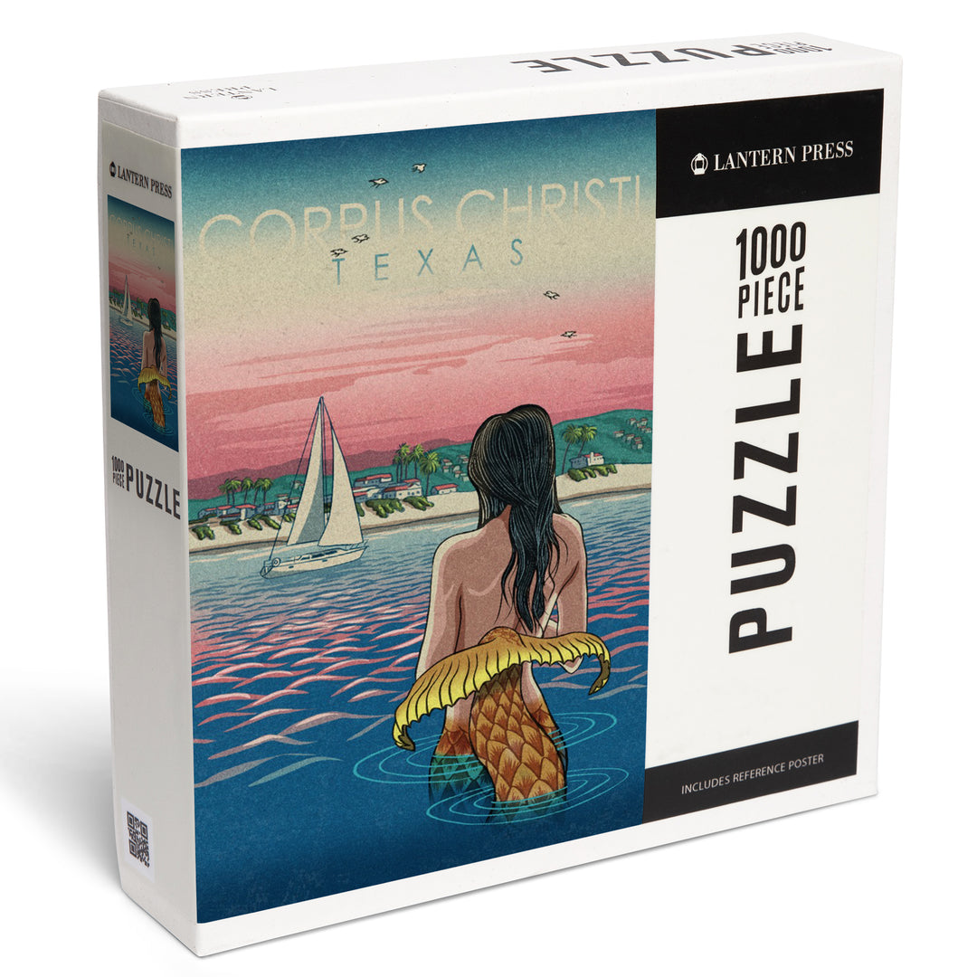 Corpus Christi, Texas, Mermaid and Beach, Jigsaw Puzzle