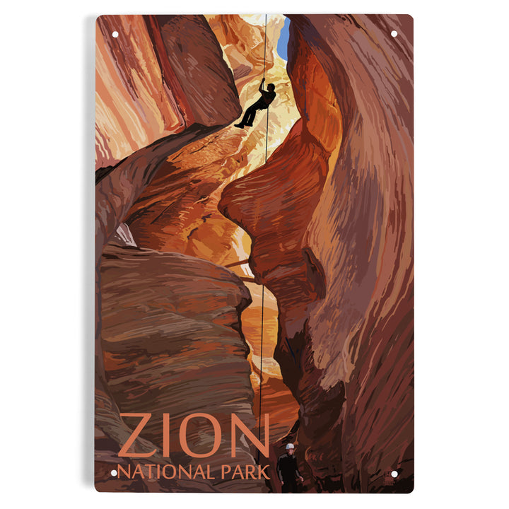 Zion National Park, Canyoneering Scene, Metal Signs