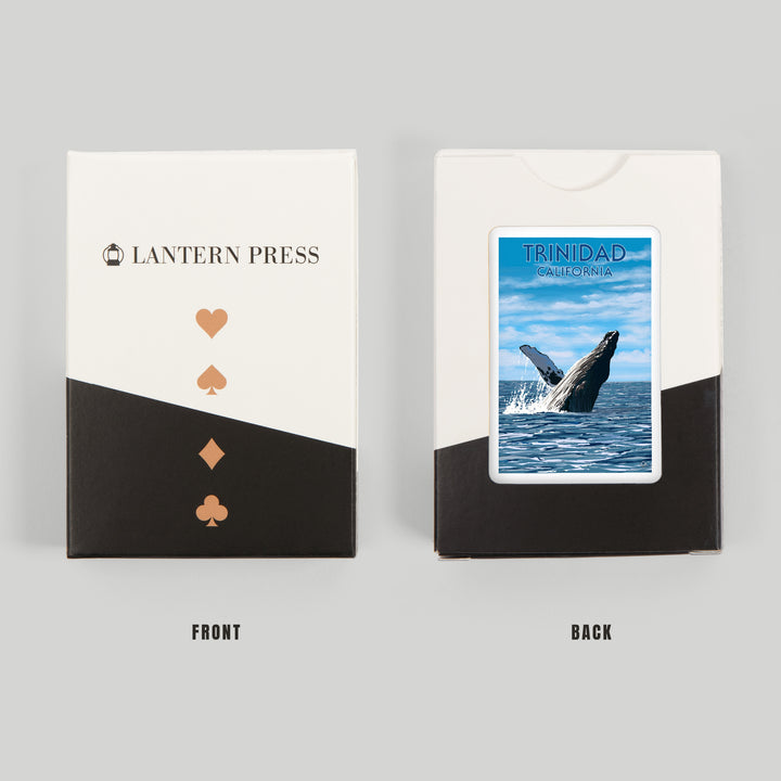 Playing Cards, Trinidad, California, Humpback Whale, 52 Card Deck with Jokers in Box, Unique Art