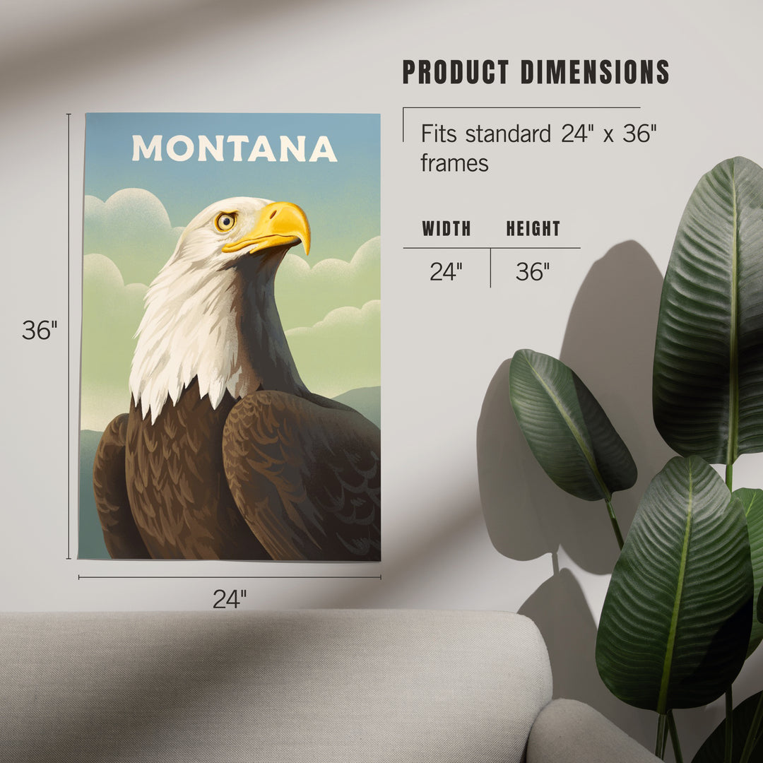 Montana, Lithograph Wildlife Series, Bald Eagle, Art & Giclee Prints