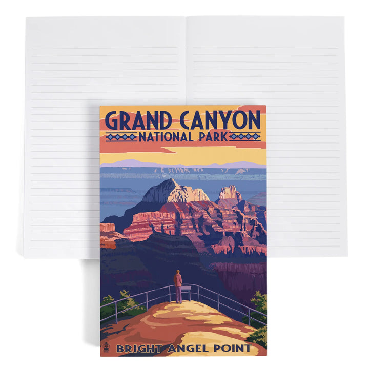 Lined 6x9 Journal, Grand Canyon National Park, Arizona, Bright Angel Point, Lay Flat, 193 Pages, FSC paper