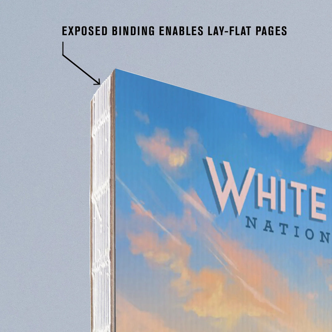 Lined 6x9 Journal, White Sands National Park, New Mexico, Oil Painting, Lay Flat, 193 Pages, FSC paper