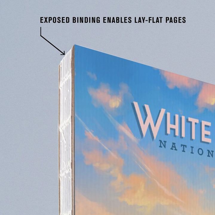 Lined 6x9 Journal, White Sands National Park, New Mexico, Oil Painting, Lay Flat, 193 Pages, FSC paper