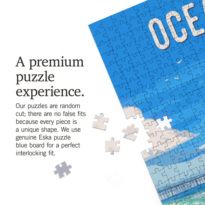 Ocean City, New Jersey, Painterly, Soak Up Summer, Sand Castle, 1000 Piece Jigsaw Puzzle