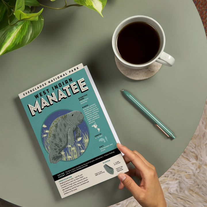 Lined 6x9 Journal, Everglades National Park, Facts About Manatees, Lay Flat, 193 Pages, FSC paper