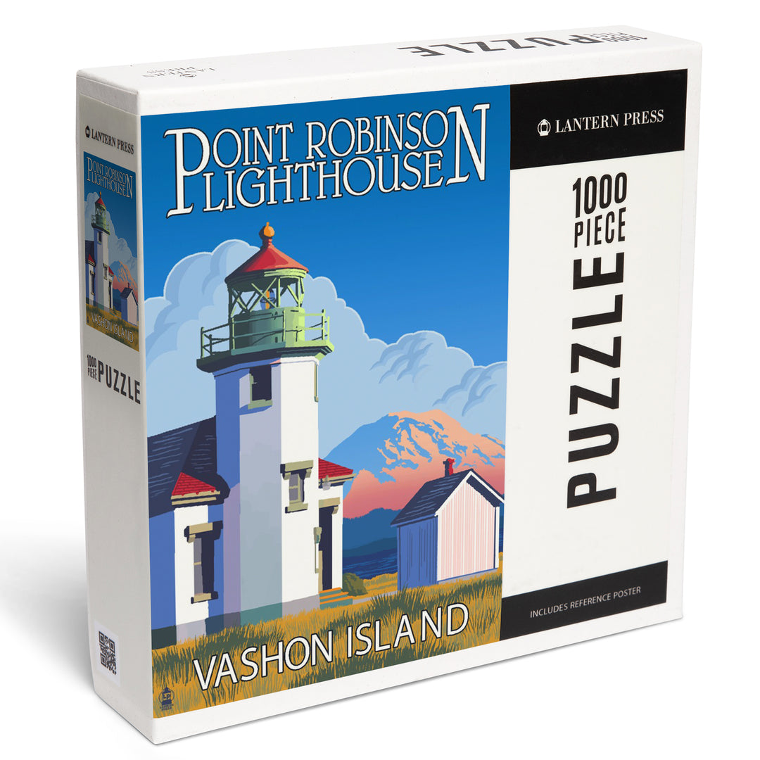 Point Robinson Lighthouse, Vashon Island, WA Font, 1000 Piece Jigsaw Puzzle