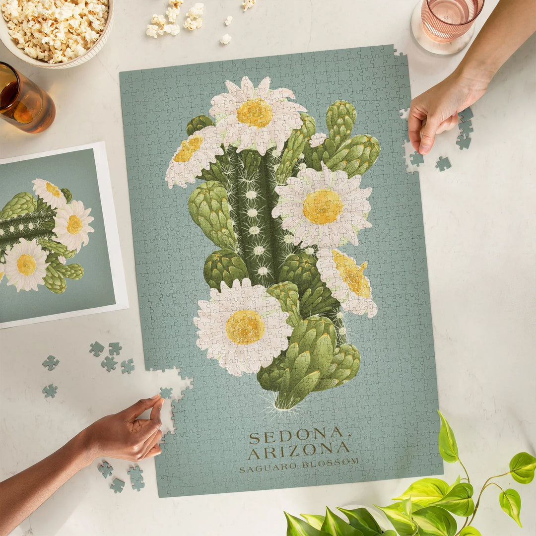 Sedona, Arizona, Vintage Flora, State Series, 1000 Piece Jigsaw Puzzle