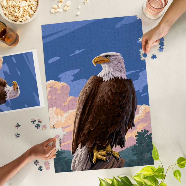 Painterly, Bald Eagle, 1000 Piece Jigsaw Puzzle