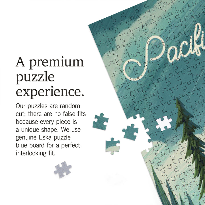 Pacific Northwest, Outdoor Activity, At Home Anywhere, Camper in Evergreens, 1000 Piece Jigsaw Puzzle