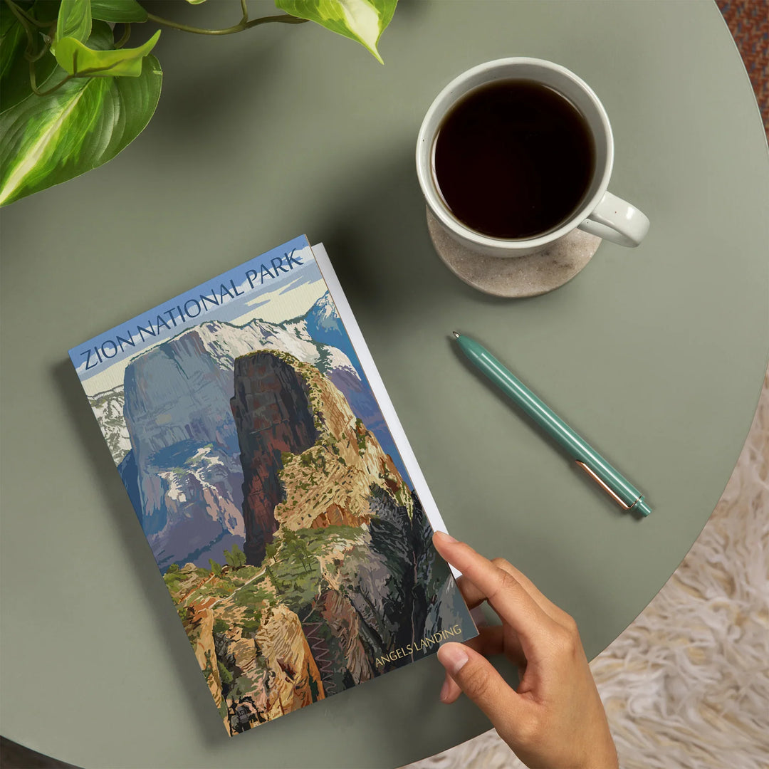 Lined 6x9 Journal, Zion National Park, Utah, Angels Landing, Lay Flat, 193 Pages, FSC paper