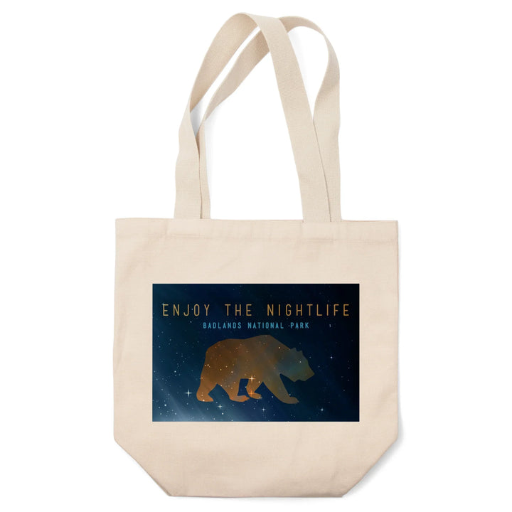 Badlands National Park, South Dakota, Bear, Enjoy the Nightlife, Tote Bag