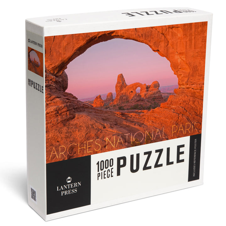 Arches National Park, Utah, Pink Sky, Jigsaw Puzzle