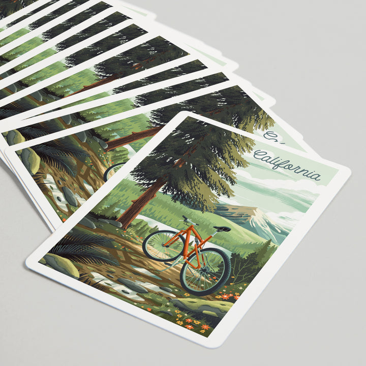 Playing Cards, California, Off To Wonder, Cycling with Mountains, 52 Card Deck with Jokers in Box, Unique Art
