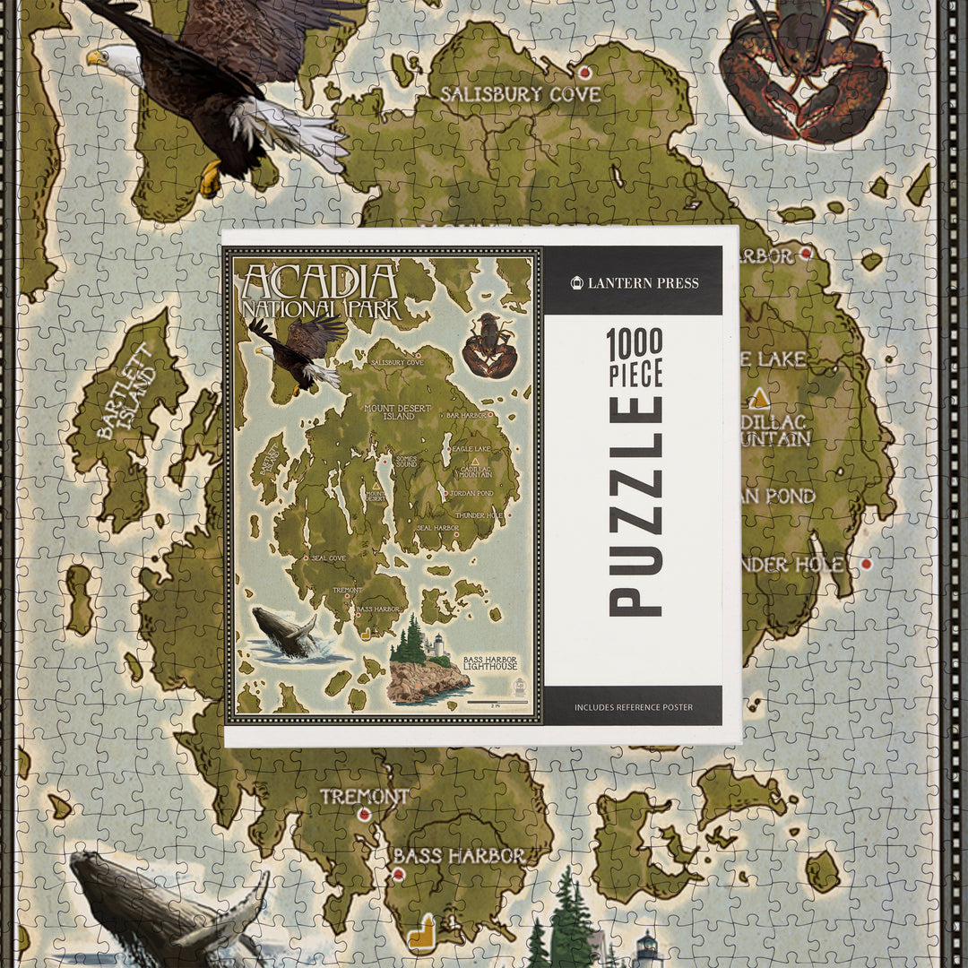 Acadia National Park, Maine, Map, Jigsaw Puzzle