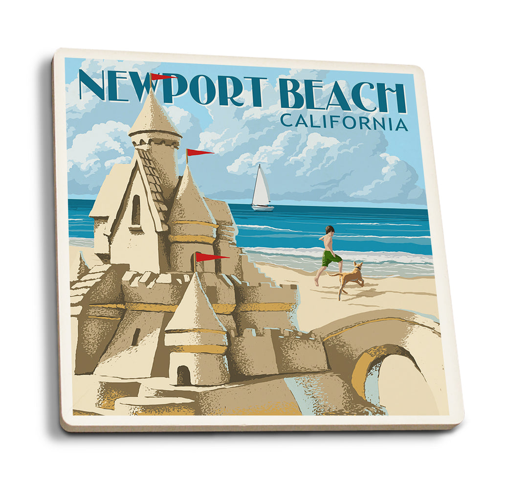 Newport Beach, California, Sand Castle, Coaster Set
