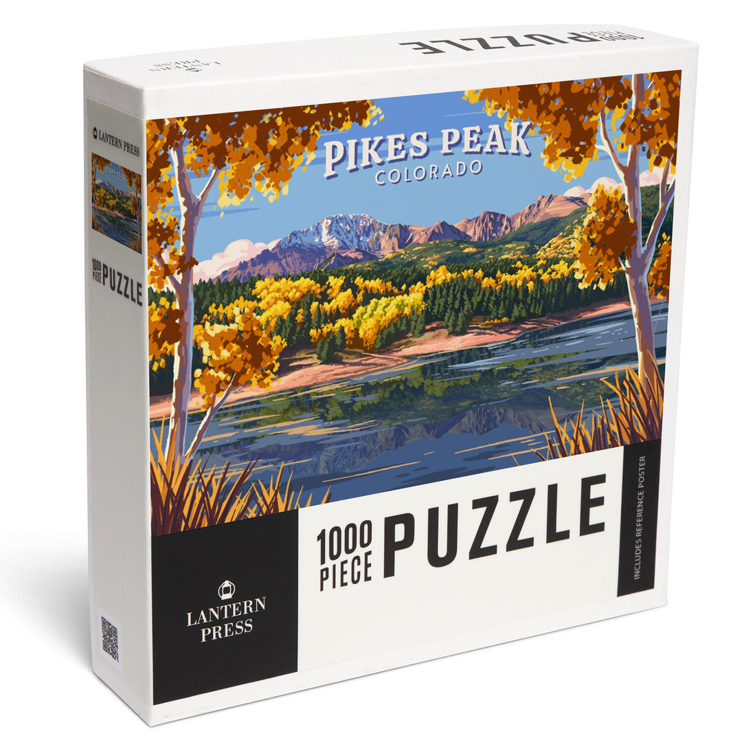 Divide, Colorado, Painterly, Fall Mountain Scene, Jigsaw Puzzle