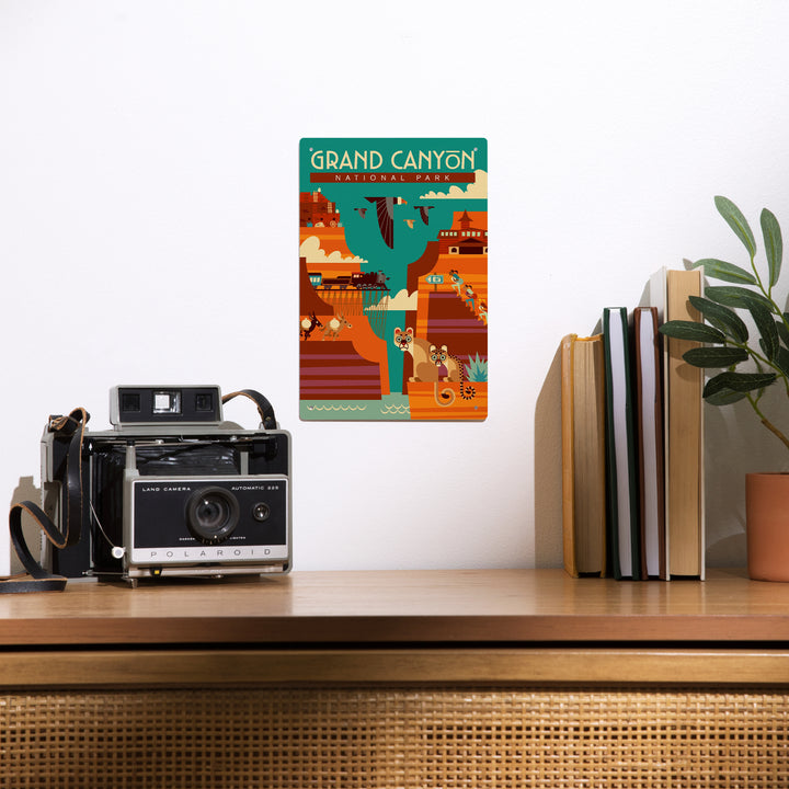 Grand Canyon National Park, Arizona, Geometric, Simple Day Scene, Metal Signs