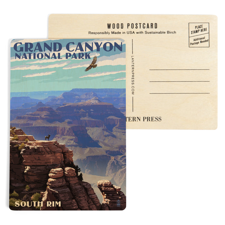 Grand Canyon National Park, Arizona, South Rim, Wood Sign and Postcards