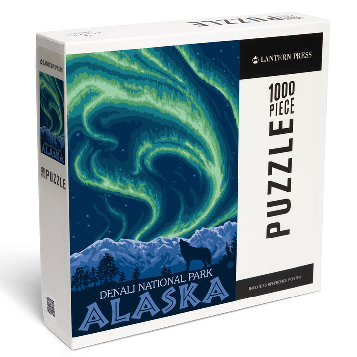 Denali National Park, Alaska, Northern Lights, Jigsaw Puzzle