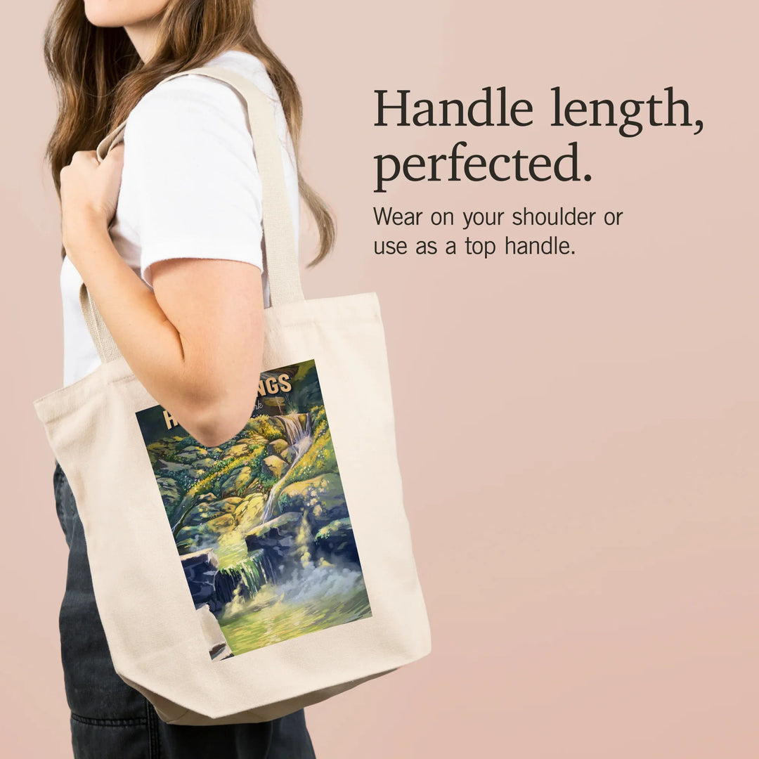 Hot Springs National Park, Arkansas, Oil Painting, Tote Bag