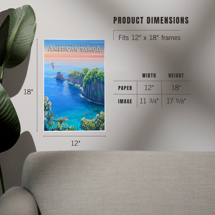National Park of American Samoa, Oil Painting, Art & Giclee Prints