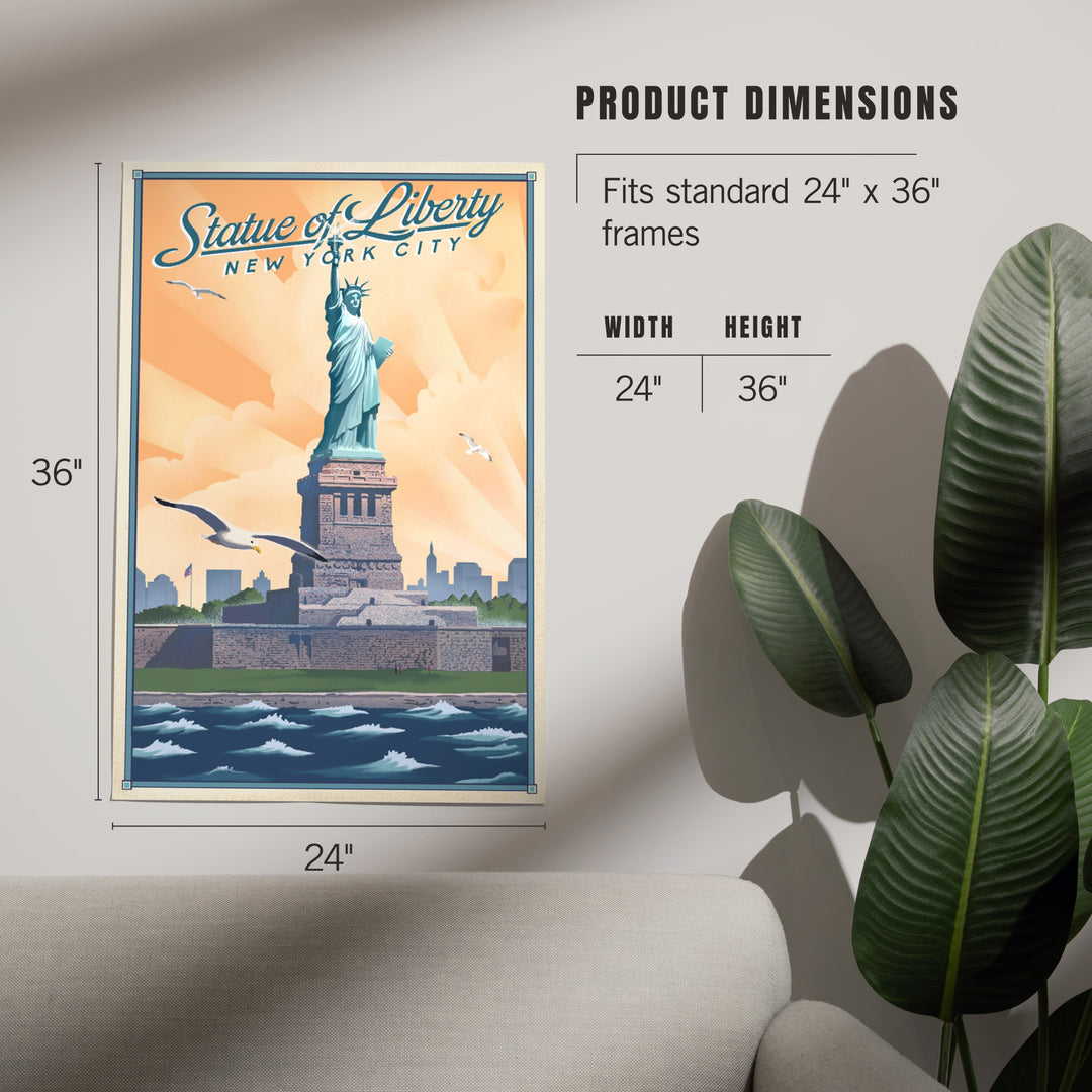 New York, New York, Statue of Liberty, Litho, Art & Giclee Prints