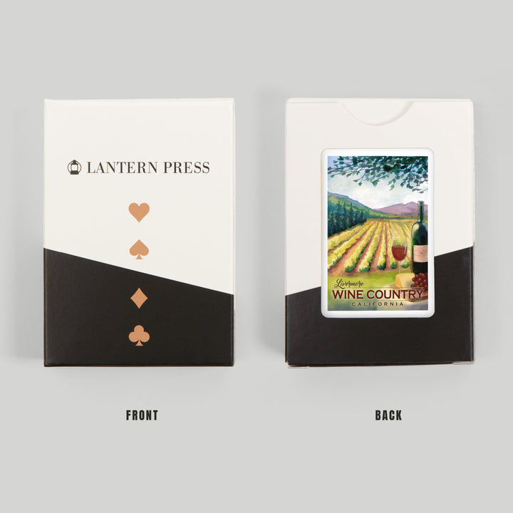 Playing Cards, Livermore, California, Wine Country, 52 Card Deck with Jokers in Box, Unique Art