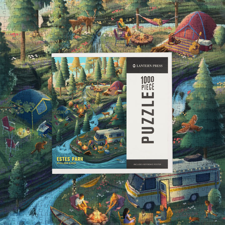 Estes Park, Colorado, Camping Enjoyment, Jigsaw Puzzle