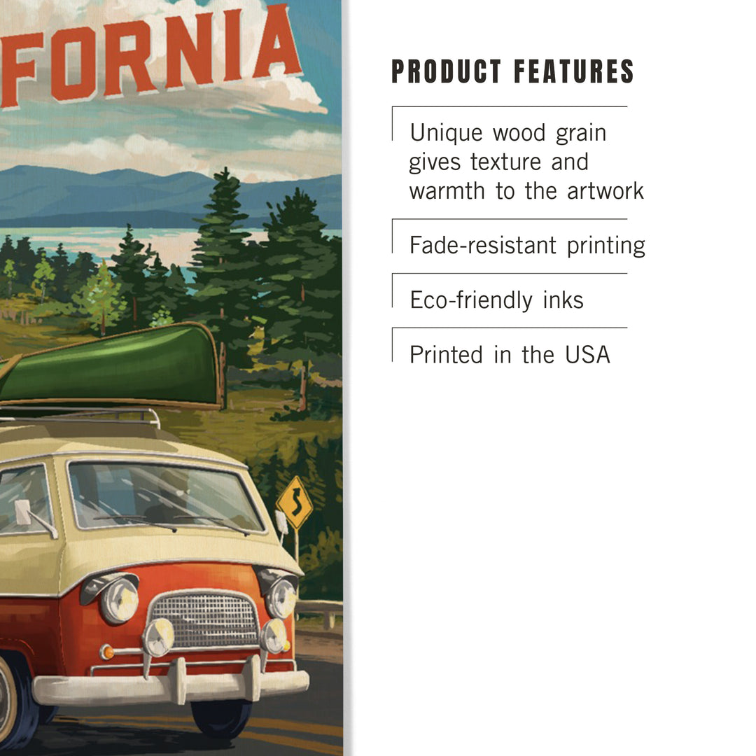 California, Painterly, Camper Van, Off To Roam, Wood Signs and Postcards