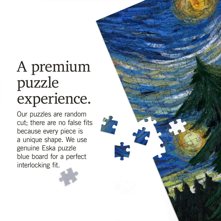 Wyoming, Starry Night, Bear and Cub, Jigsaw Puzzle