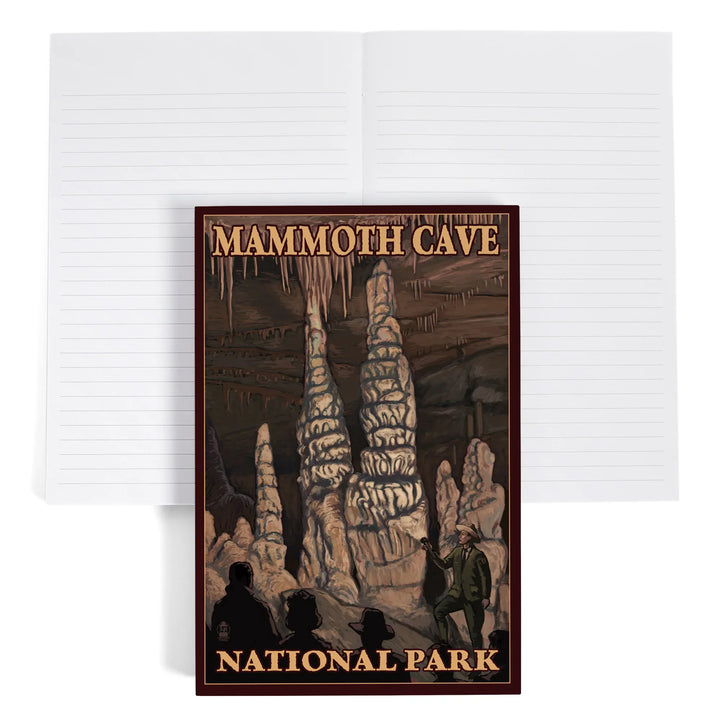 Lined 6x9 Journal, Mammoth Cave National Park, Kentucky, Onyx Pillars, Lay Flat, 193 Pages, FSC paper