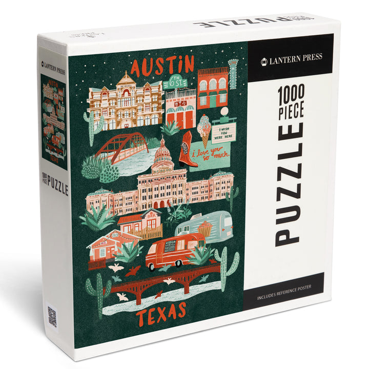 Austin, Texas, City Life, City Series, 1000 Piece Jigsaw Puzzle