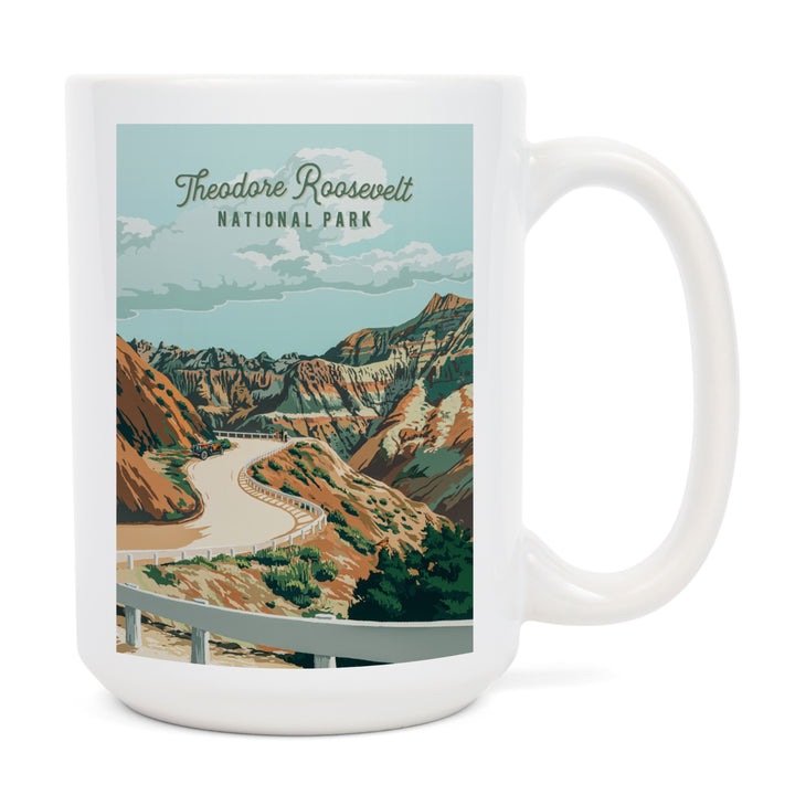 Theodore Roosevelt National Park, North Dakota, Painterly National Park Series, Ceramic Mug
