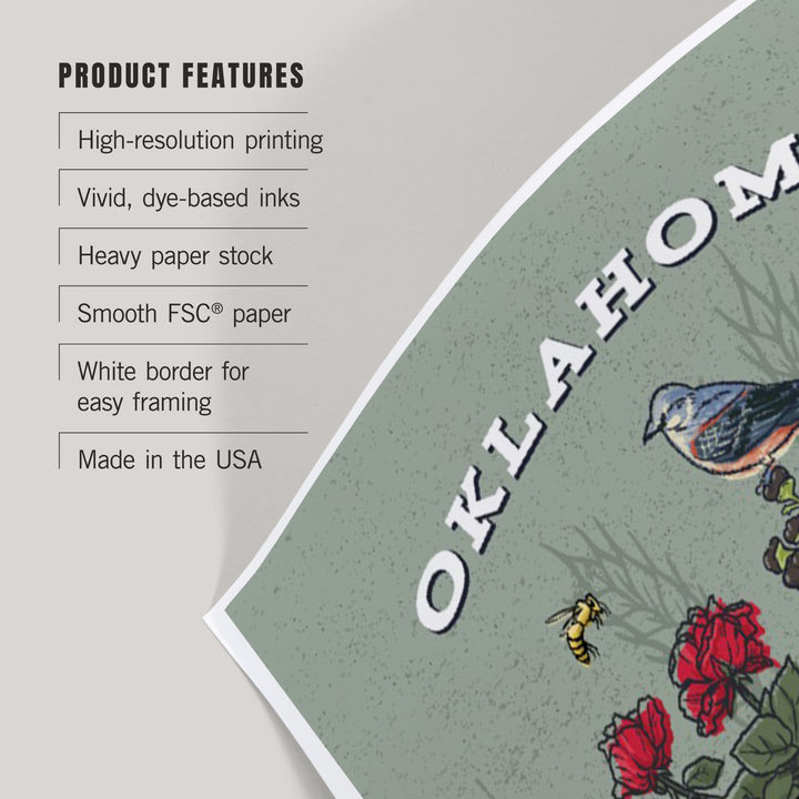 Oklahoma, State Treasure Trove, The Sooner State, Art & Giclee Prints