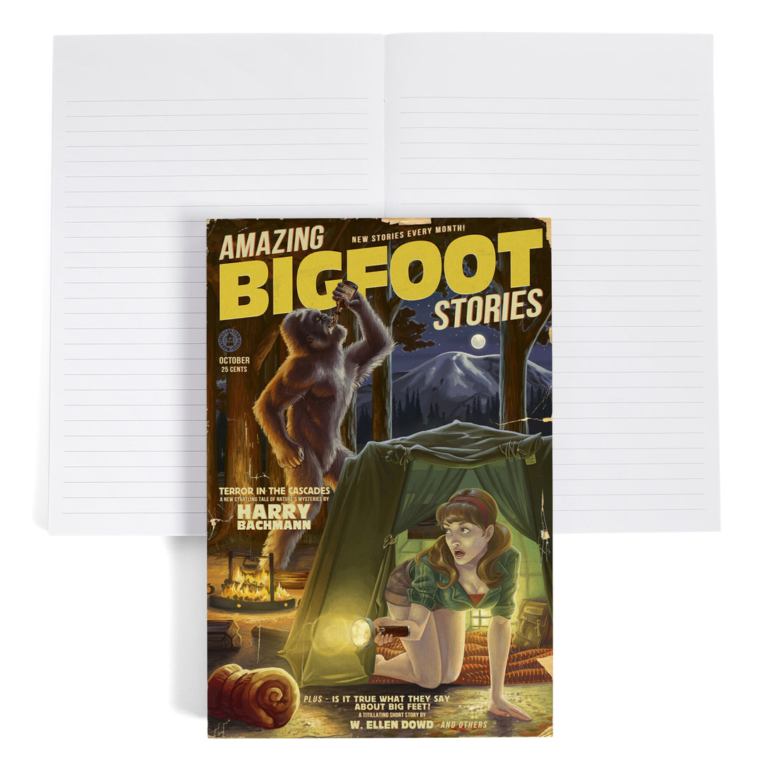 Lined 6x9 Journal, Amazing Bigfoot Stories, Lay Flat, 193 Pages, FSC paper