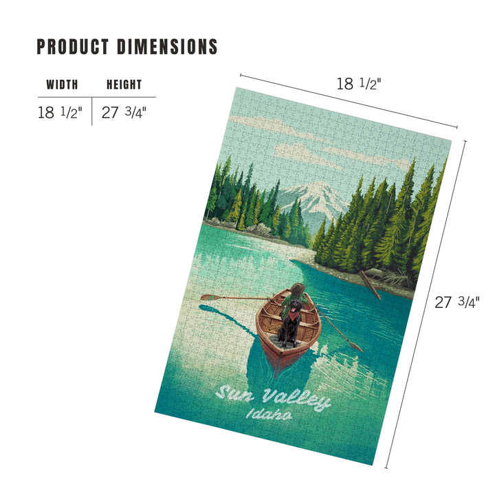 Sun Valley, Idaho, Quiet Explorer, Boating, Mountain, 1000 Piece Jigsaw Puzzle