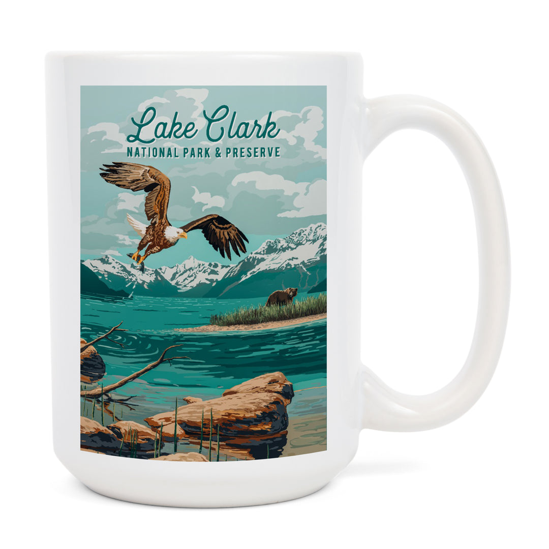 Lake Clark National Park, Alaska, Painterly National Park Series, Ceramic Mug