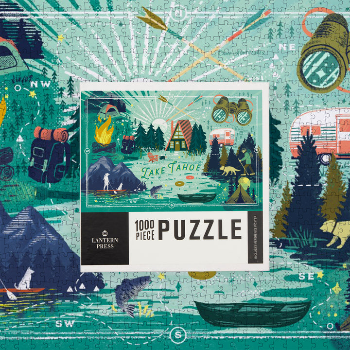 Lake Tahoe, Lake Life Series, Collage, Jigsaw Puzzle