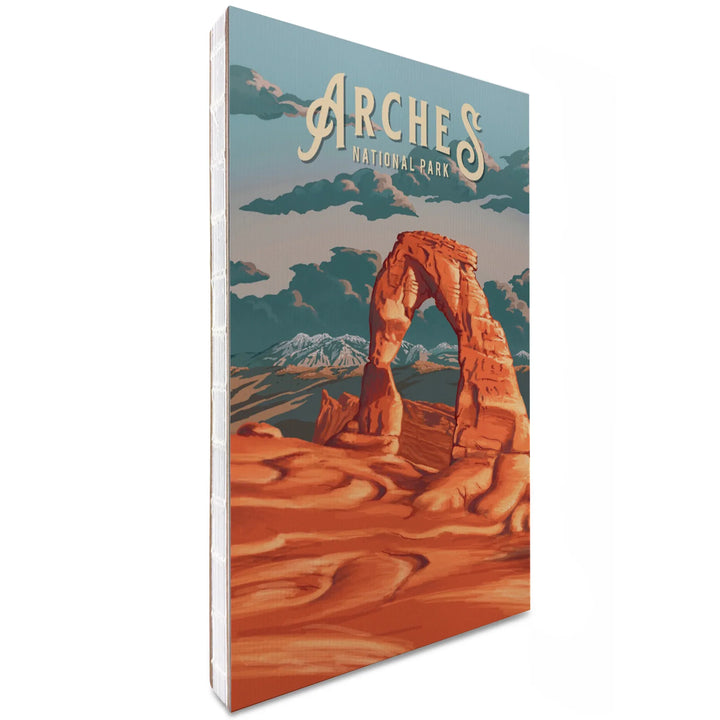 Lined 6x9 Journal, Arches National Park, Utah, Painterly National Park Series, Lay Flat, 193 Pages, FSC paper