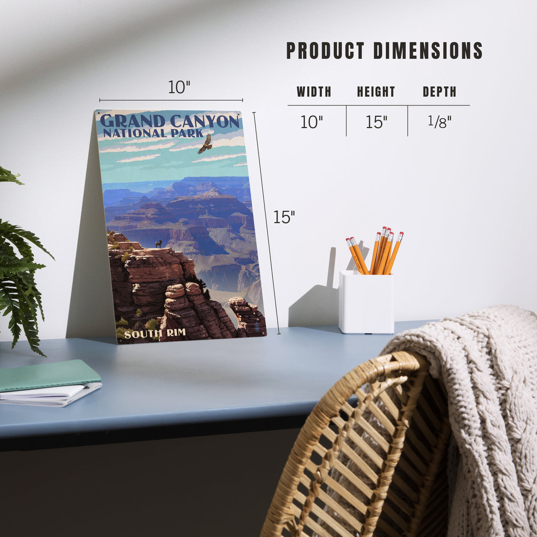 Grand Canyon National Park, Arizona, South Rim, Wood Sign and Postcards