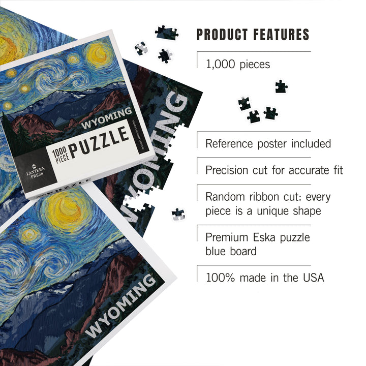 Wyoming, Starry Night, Van Gogh, Jigsaw Puzzle