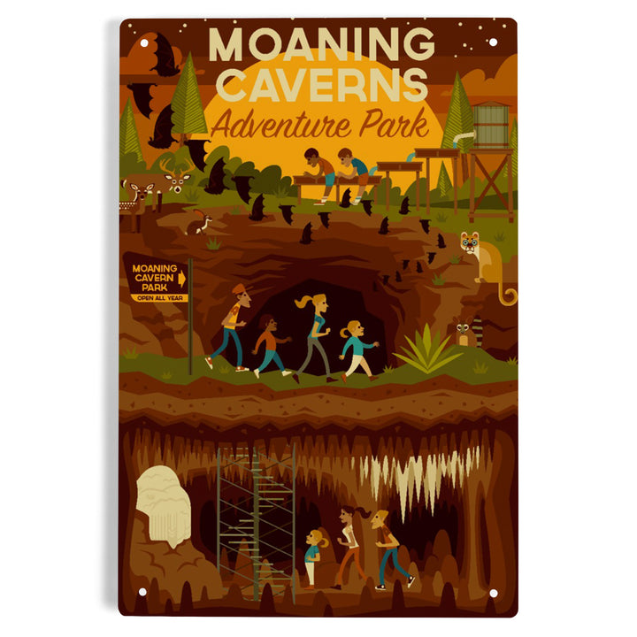 Moaning Caverns Adventure Park, California, Geometric, Metal Signs