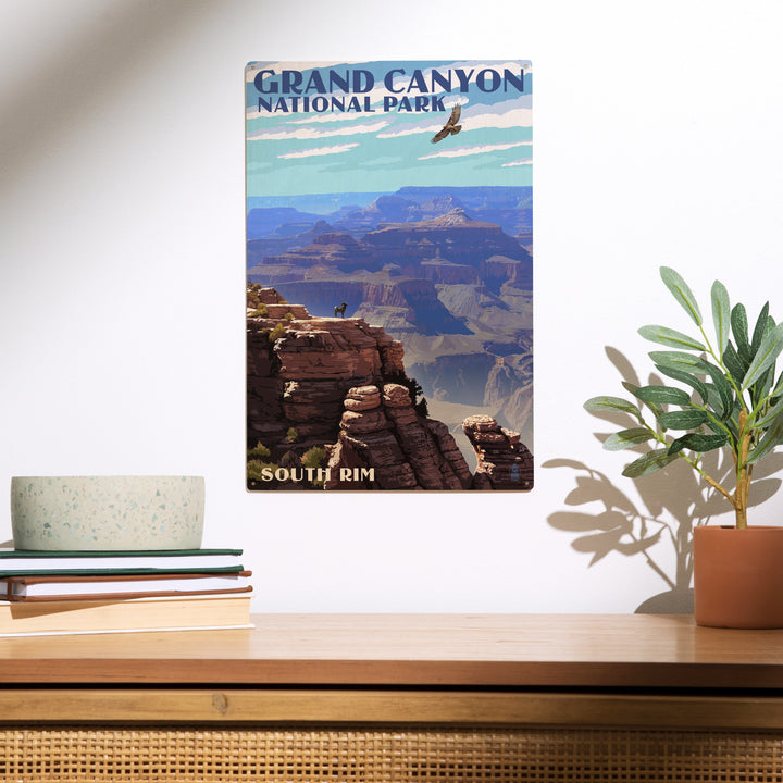 Grand Canyon National Park, Arizona, South Rim, Wood Sign and Postcards