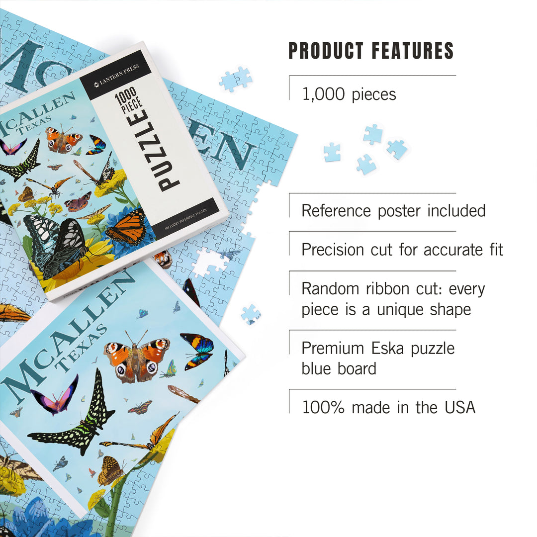 McAllen, Texas, Butterfly Garden, 1000 Piece Jigsaw Puzzle