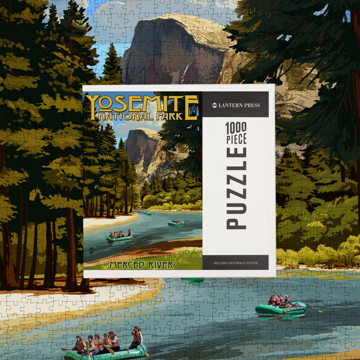 Yosemite National Park, California, Merced River Rafting, Jigsaw Puzzle