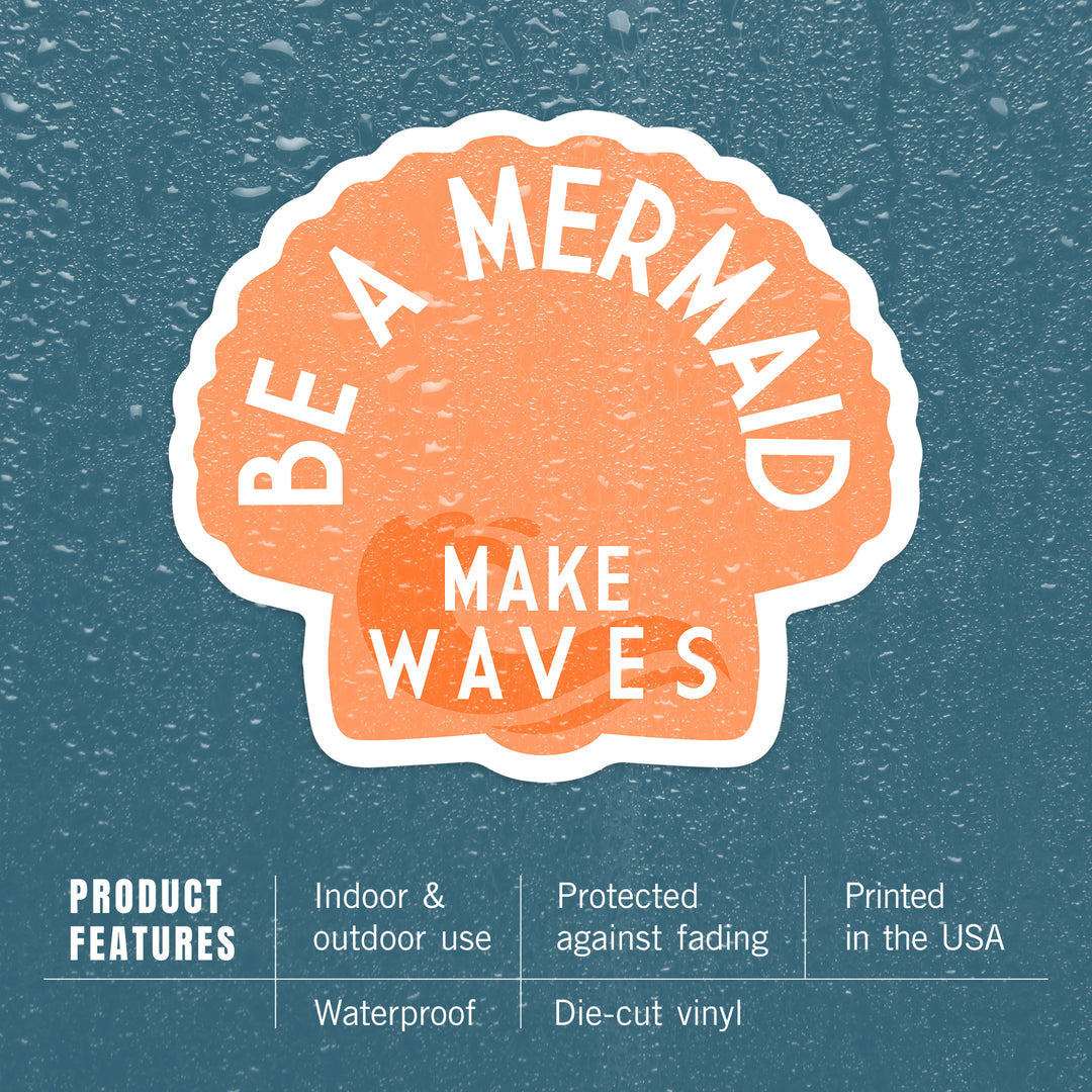 Be a Mermaid, Make Waves, Simply Said, Contour, Vinyl Sticker