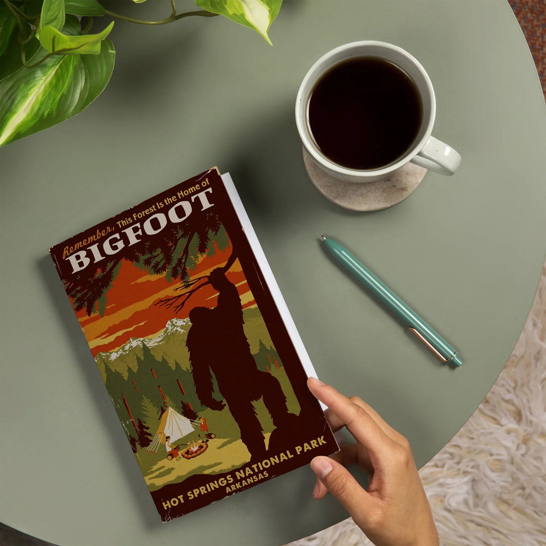 Lined 6x9 Journal, Hot Springs National Park, Arkansas, Home of Bigfoot, Mountains, Lay Flat, 193 Pages, FSC paper