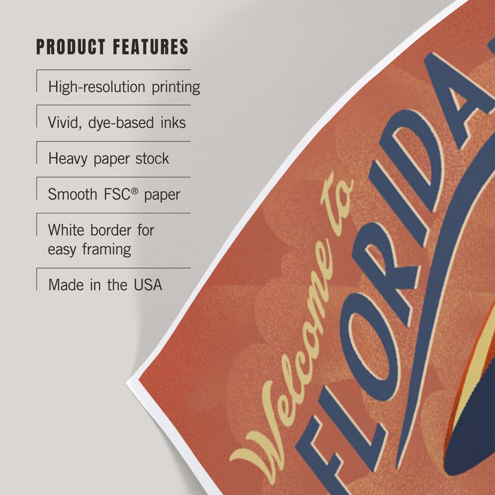 Florida, Beach Scene, Lithograph, Art & Giclee Prints